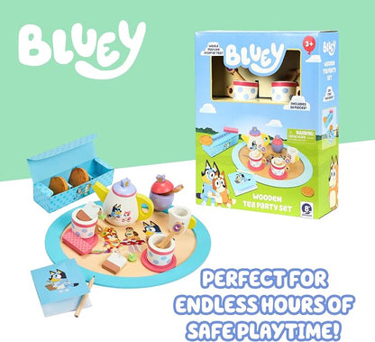 Bluey Wooden Tea Party Set, 18-Piece Toy Tea Set - Image 5
