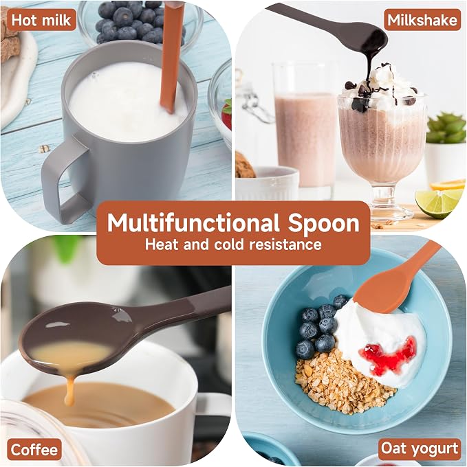 4PCs Silicone Stirring Spoons for Coffee Tea | 6.85-Inch Coffee&Espresso - Image 6