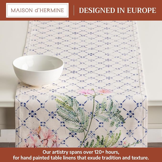 Maison d' Hermine Table Runner 100% Cotton 14.50" x 108" | Table Runners 108 - Image 2