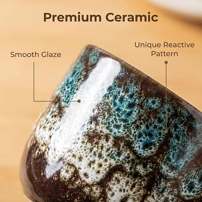 Ceramic Espresso Cups 5oz Small Modern Coffee Cup Thick Walled, Matcha Cups - Image 4