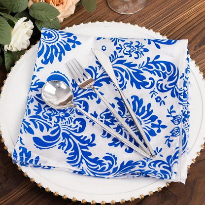 Efavormart 5 Pack Damask Flocking Taffeta Napkins - Image 3