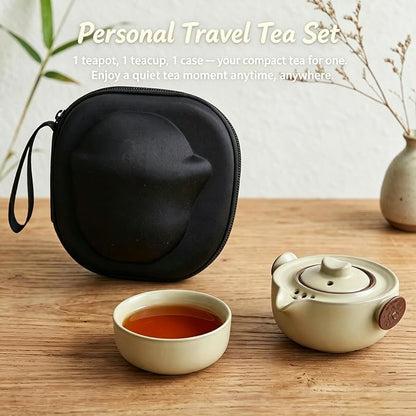 WUWEOT Travel Gaiwan Tea Set for One, Portable Porcelain Teapot | Chinese - Image 6