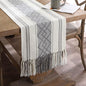 Woven Table Runner Farmhouse Style, Boho Table Runner 72 inches Long by LUFEIJIASHI