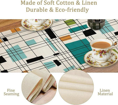 Mid Century Geometric Table Runner, Table Runners - Image 5