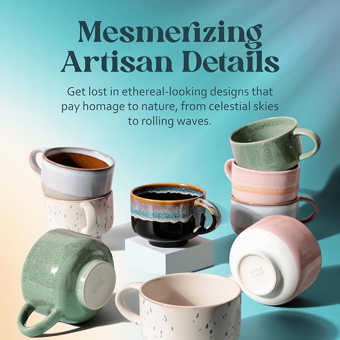 NOVA CERAMICS Ceramic Coffee Mug - 16 oz Coffee Cups - Large Mug - Image 9