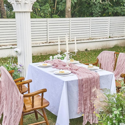 IVAPUPU Dusty Pink Table Runner 120 Inches - Image 7