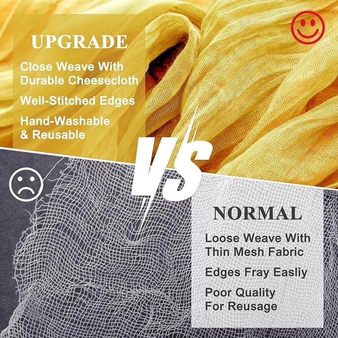 Cheesecloth Table Runner Gold 10FT Boho Gauze Runner - Image 4