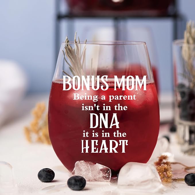 AGMDESIGN Bonus Mom Being Funny Wine Glass, Mother Wine Glass, Thanksgiving - Image 4