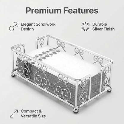 Guest Towel Holder Tray for Bathroom Countertop, Powder Room & Vanity Use - Image 7