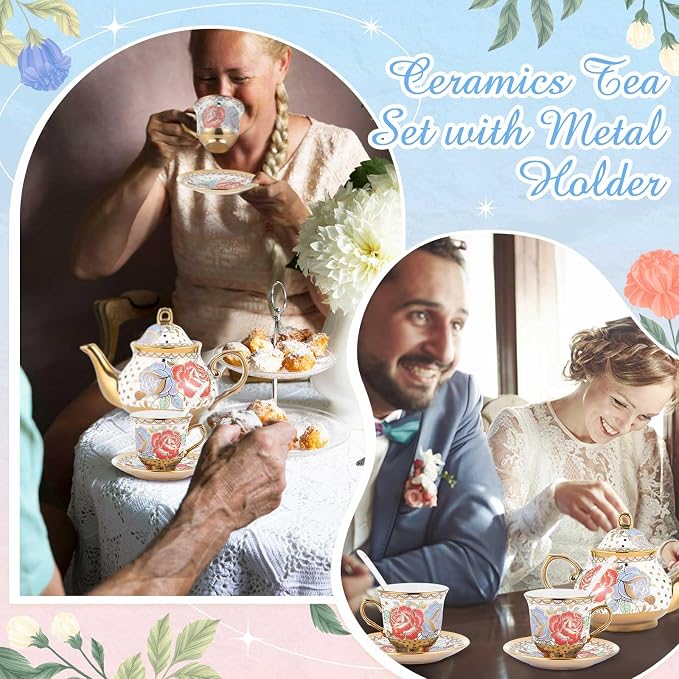 Zhehao 20 Pcs Porcelain Tea Set - Image 6