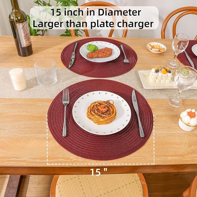 SHACOS Round Placemats Set of 8 - Image 3