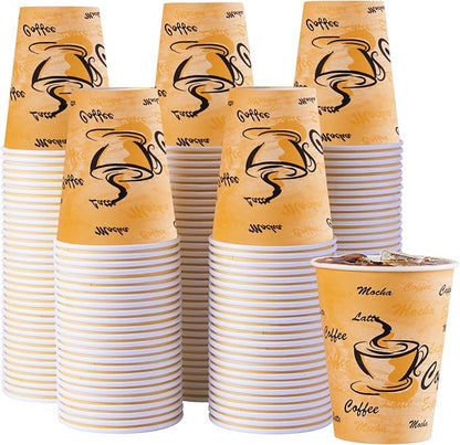 Lamosi 180 Pack 12 oz Coffee Cups, Disposable Paper Cups No Lids | Leakproof by BuyNow