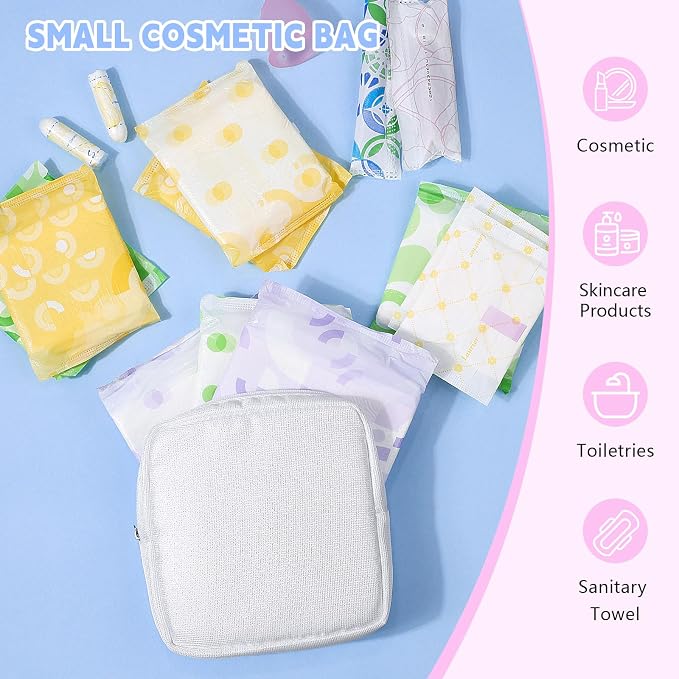 Period Bag for Teen Girls, Canvas Sanitary Napkin Storage Bag - Image 5