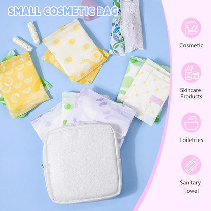 Period Bag for Teen Girls, Canvas Sanitary Napkin Storage Bag - Image 5