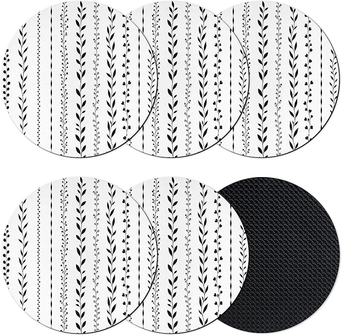Modern Minimalist Art Coasters Set of 6, Absorbent Coasters by Unknown