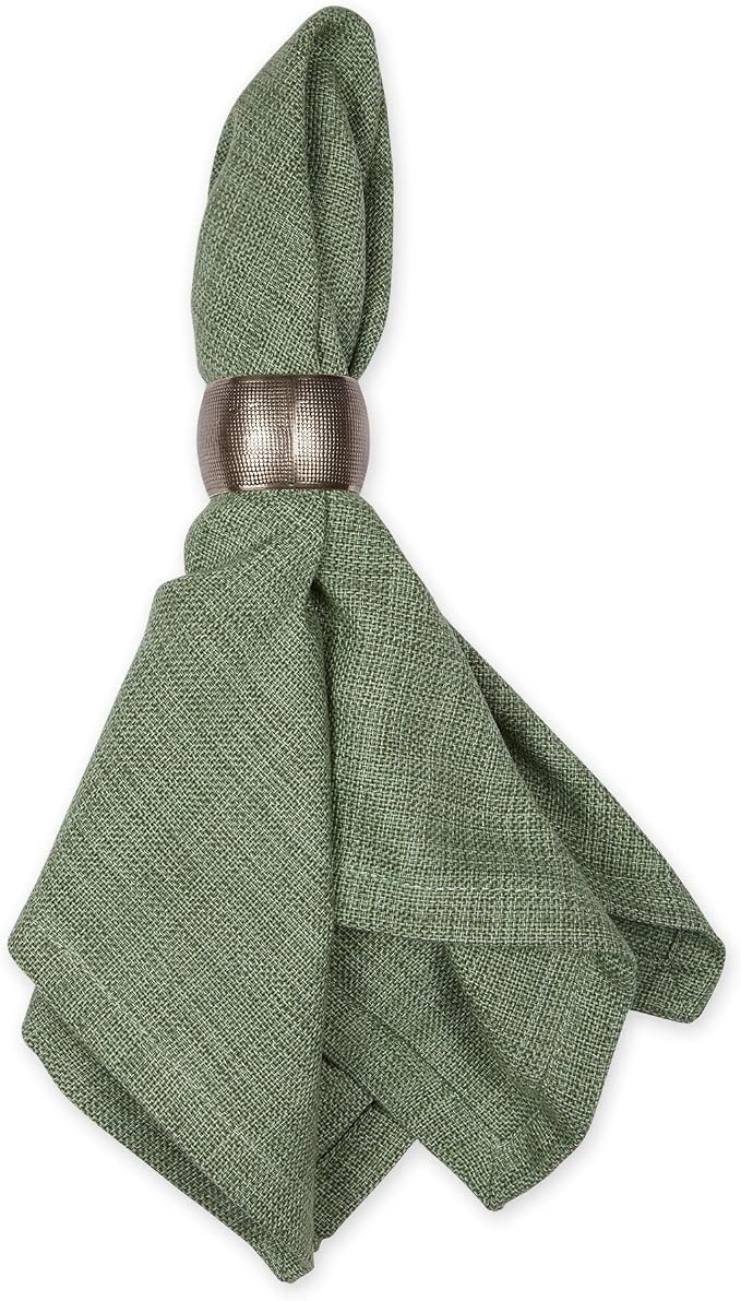 DII Variegated Tabletop Collection, Napkin Set, Artichoke Green, 6 Piece - Image 3
