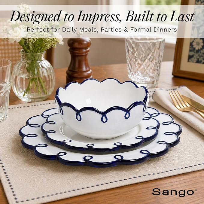 Sango 12-Piece Stoneware Dinnerware Set - Image 8