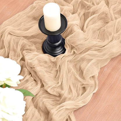 Champagne Cheesecloth Table Runner Cheese Cloth Wedding Birthday Home Decor | by Joanlody