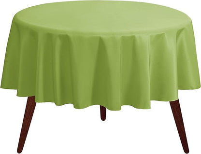 Gee Di Moda Round Tablecloth - 90 Inch Apple Green Round Table Cloth for 30 to 60 Inch Round Tables - Heavy Duty Washable Fabric - for Buffet Table, Holiday Party, Dinner, Wedding & Baby Shower