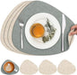 Faux Leather Placemats Set of 4, Dual Sided by Chitomars