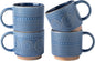 GBhome 16 oz Coffee Mugs Set of 4, Stackable Ceramic Coffee Cups Set | Modern by GBhome