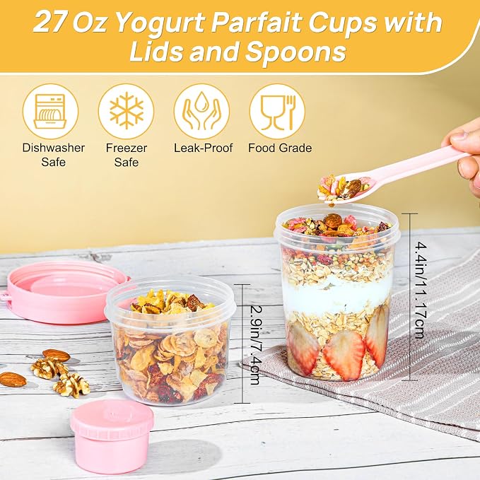 Vtopmart Yogurt Parfait Cups, 4 Pack, - Image 2