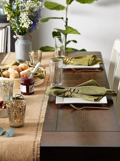 DII Variegated Tabletop Collection, Napkin Set, Olive Green, 6 Piece - Image 6