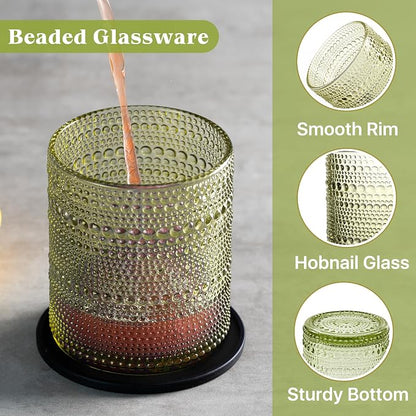 Hobnail Drinking Glasses Set of 12 - Image 5