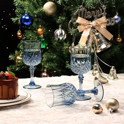 XUWAIDSGN 7oz Plastic Vintage Wine Glasses Drinking Glasses Unbreakable Wedding - Image 7