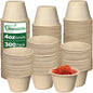 4 oz Small Paper Bowls Bulk, 300 Pack Disposable Chili Bowls | Eco-friendly by HOME