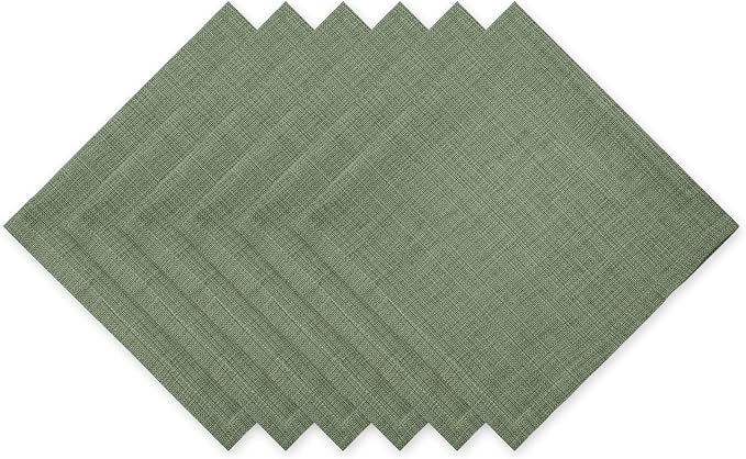 DII Variegated Tabletop Collection, Napkin Set, Artichoke Green, 6 Piece by DII