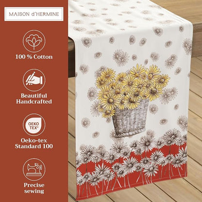 Maison d' Hermine Table Runner 100% Cotton 14.50" x 108" | Table Runners 108 - Image 2