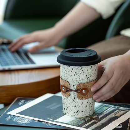 Ceramic Coffee Travel Mug Coffee Tumbler To Go Coffee Mug - Image 3