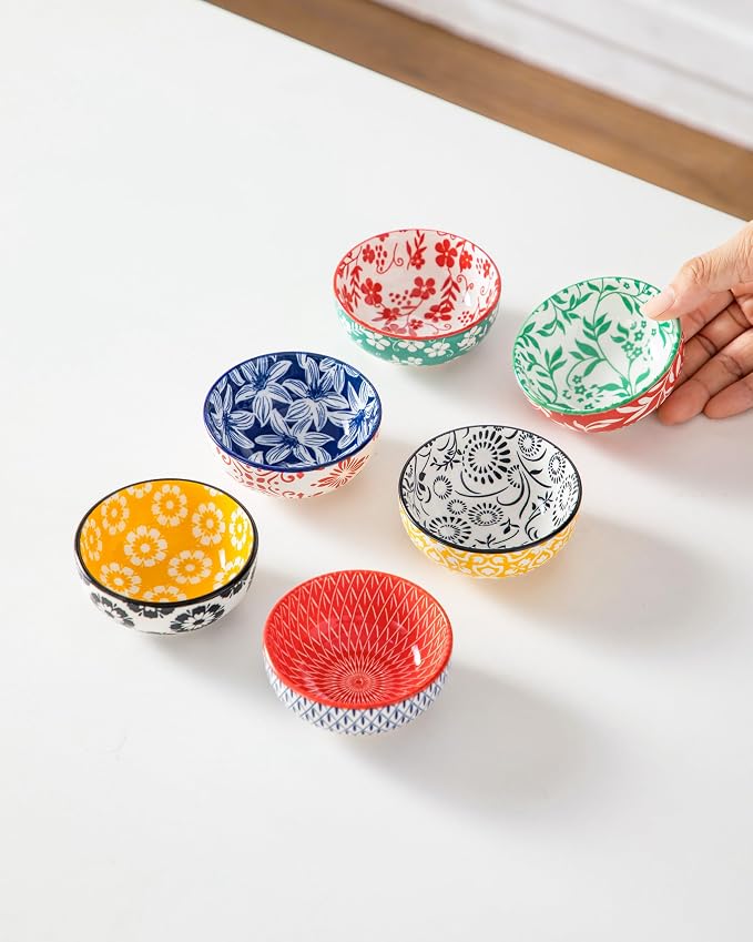 vancasso SELENE 2.7 Oz Ceramic Mini Dipping Bowls Set of 6, 3 Inch | - Image 9