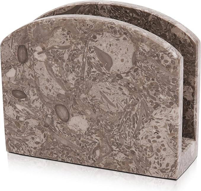 Radicaln Marble Napkin Holder 5 Inches Handmade Oceanic Stone Napkin Holder by RADICALn