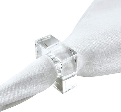 SARO LIFESTYLE Double Edge Crystal Glass Napkin Ring - Image 3