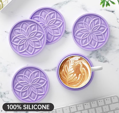 HFHOME Silicone Coasters Set for Drinks - Image 2
