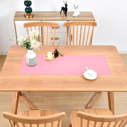 Wolkemer Farmhouse Pink Table Runner Small Short Table Runners 36 Inches | - Image 7