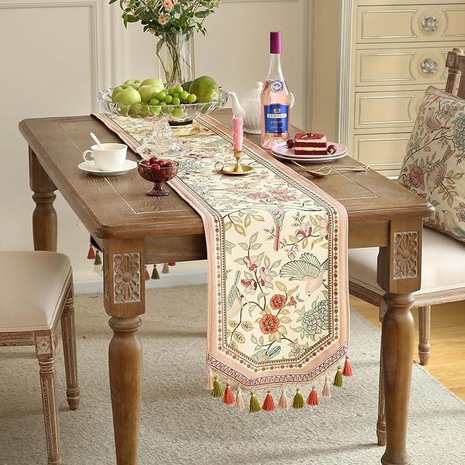 Patdrea Designer Vintage French Velvet Table Runner, Dining Room Living Room - Image 6