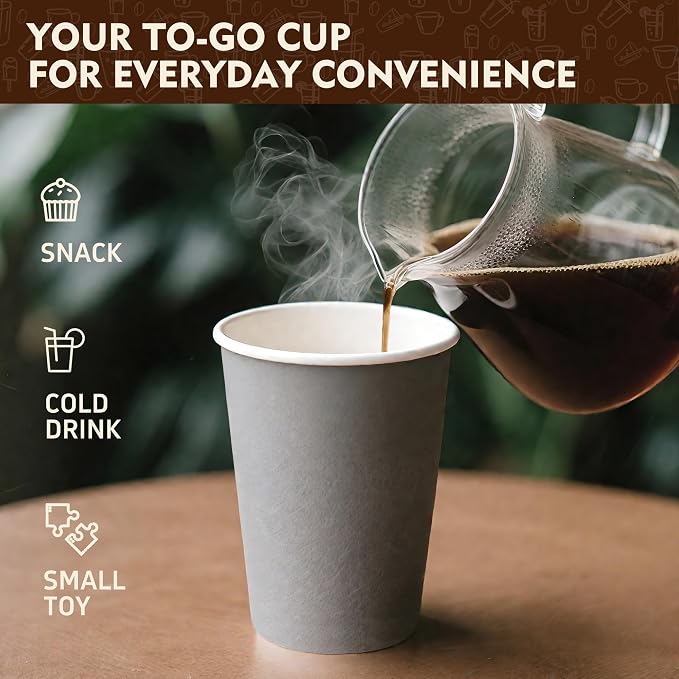 YEEHAW 16 oz Coffee Cups with Lids, 100 Pack | Heat & leak-proof paper - Image 4