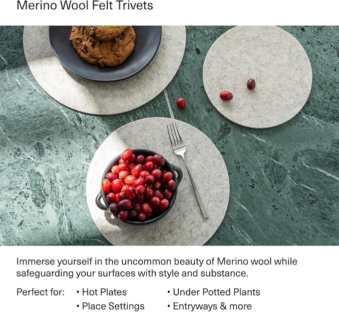 Graf Lantz - Trivets for Hot Dishes - Heat Resistant 100% Merino Wool - Hot - Image 4