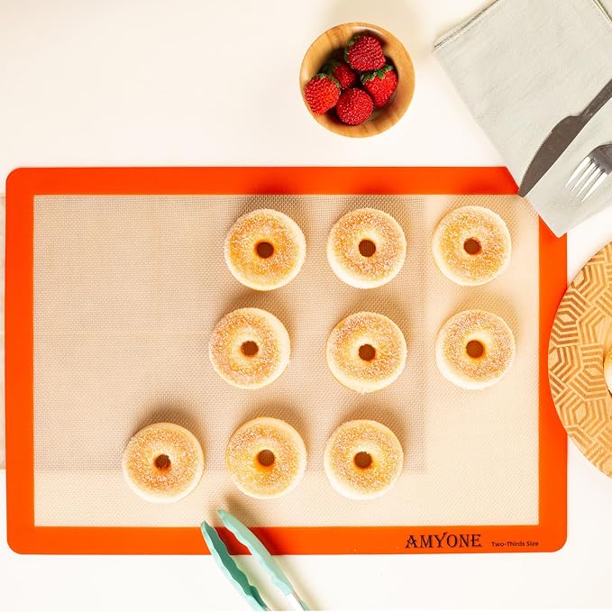 AMYONE Silicone Baking Mat for 2/3 Size Sheet Pan, 15x21" Big | Food Grade - Image 4