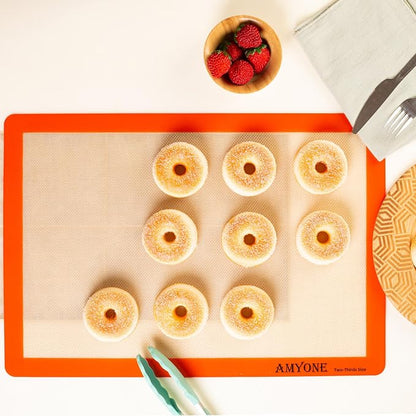 AMYONE Silicone Baking Mat for 2/3 Size Sheet Pan, 15x21" Big | Food Grade - Image 4