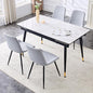 Extendable Dining Table Set for 4, 55'' to 78.8'' Rectangular Thickened Sintered Stone Kitchen Table with 4 Upholstered Chairs, Modern Space Saving 5-Piece Dinner Table Set