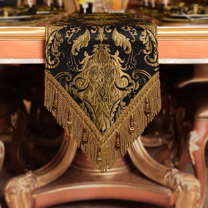 Loom and Mill Luxury Vintage Chenille Table Runner 120 Inches Long, 13x120 inch by LoomandMill