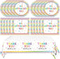 41Pcs We Appreciate You Decorations Rainbow Color Thank You Themed Tableware by Mainivo