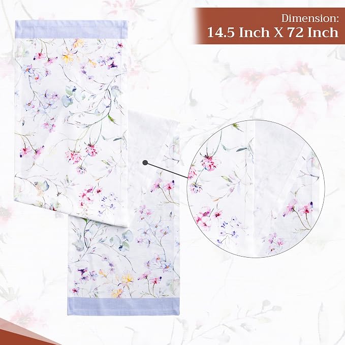 Maison d' Hermine Table Runner 100% Cotton 14.50" x 72" | Table Runners 72 - Image 4