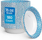 MUCHII 180 Count Paper Bowls 16 oz, Printed Soak Proof Disposable Bowls Bulk by MUCHII