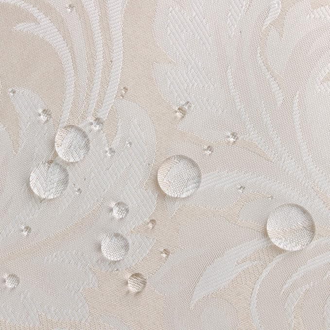 EHouseHome Jacquard Damask Reversible Beige Table Runners - Image 6