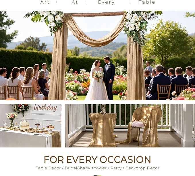 Leetaltree Dazzle Table Runner -Luxury Scarf Table Runner 120 Inch 10FT - Image 3